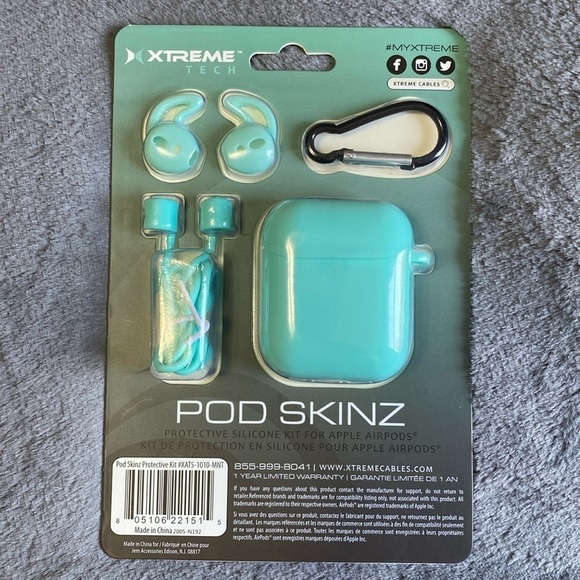 Xtreme Tech Silicon Air Pod Protective Skin Kit - Picture 2 of 3
